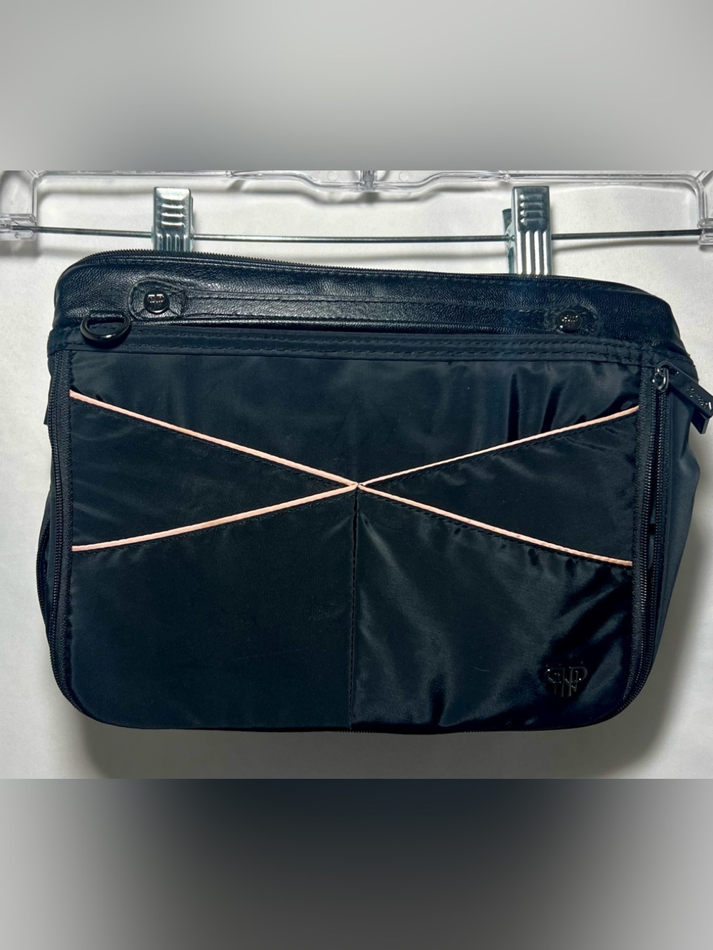 PurseN Littbag LED Lighted Handbag Organizer Insert Color Black/Blush